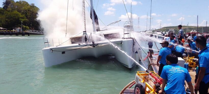 Phuket Yacht destroyed in fire, damage valued around 16 million baht | News by Thaiger