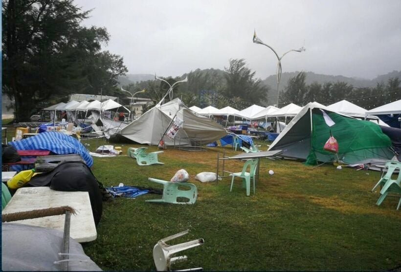 Storms rip through areas of Phuket, including food festival