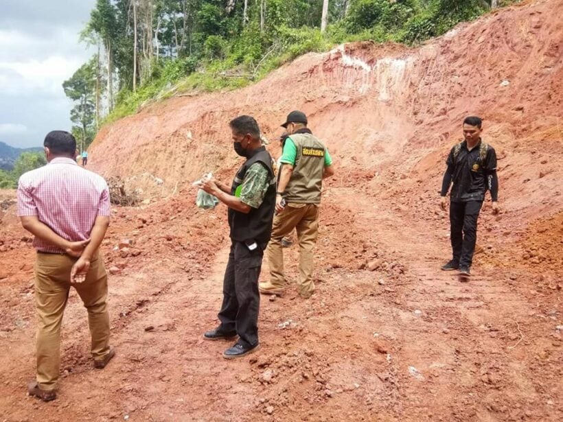 Phuket officials investigate land excavation in Kamala hills