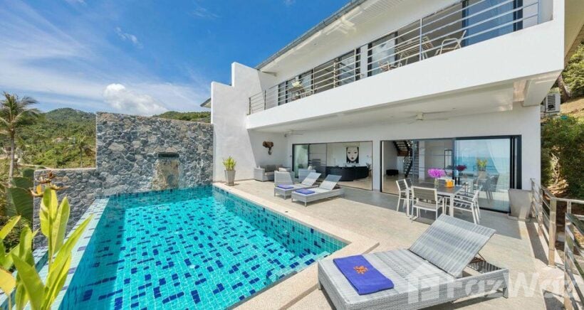 A 3D virtual tour of a modern villa with a pool with a sea view in Koh Samui at a cost of less than 500 thousand dollars.