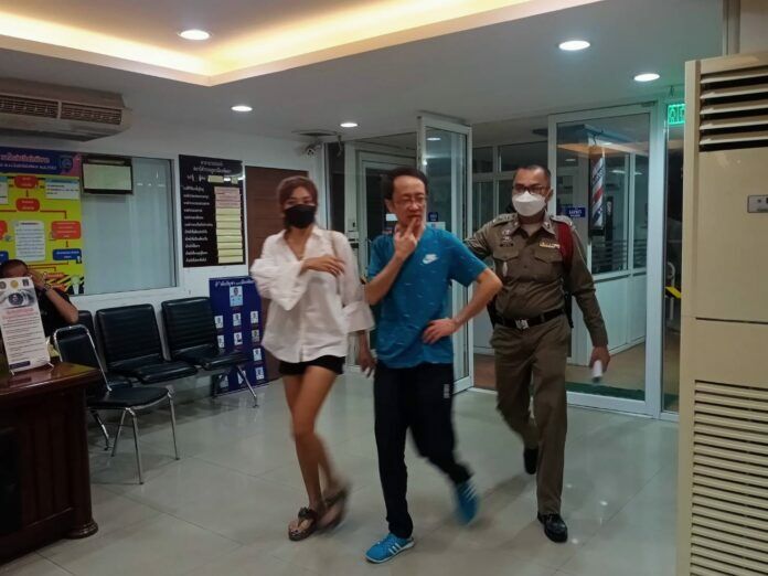 Foreigner gets into car crash with Youtube stars in Chon Buri