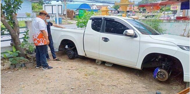 Chon Buri thief snatches wheels reportedly worth 35,000 baht