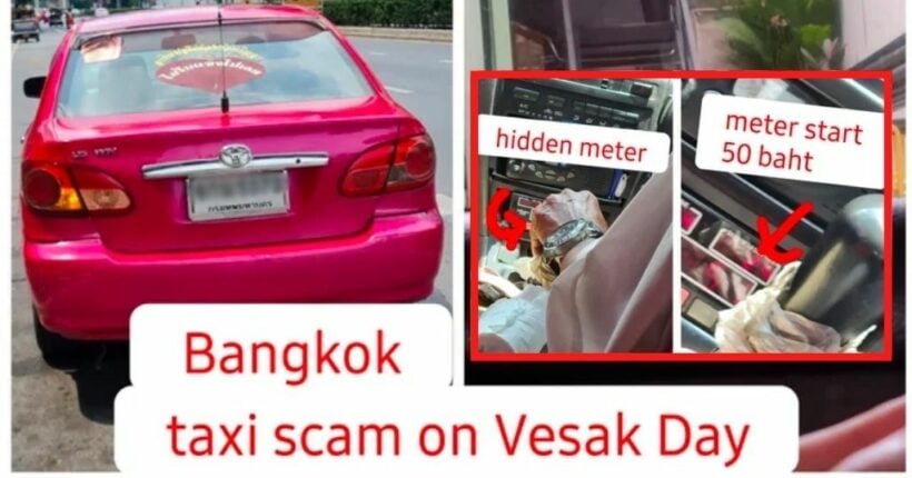 Foreigner claims Bangkok taxi driver overcharged on a Thai holy day