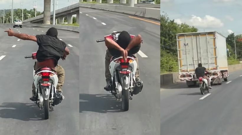 Thai thrill-seeker charged for high-jinks riding on a highway