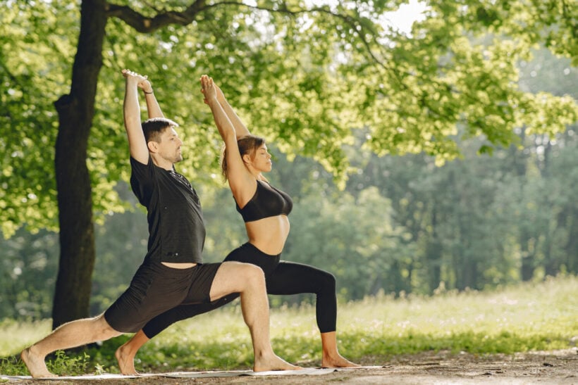 Yoga studio 'pod' with instructor. Vikasa Yoga Centre, Bangkok