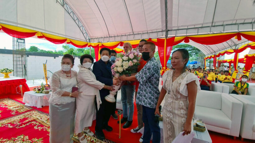 Raising King and Queen Pillars Ceremony near Lieb Tang Rodfai Road in ...