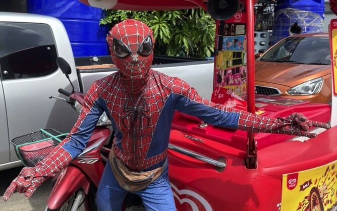 Look out for Phuket’s Spider-Man ice cream seller