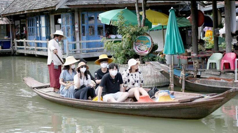 Pattaya’s tourist buses are back at the floating market, but missing Chinese