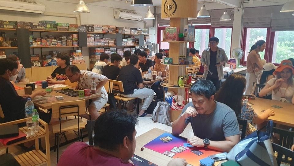 The atmosphere of Turn The Tables Board Game Cafe Bangkok