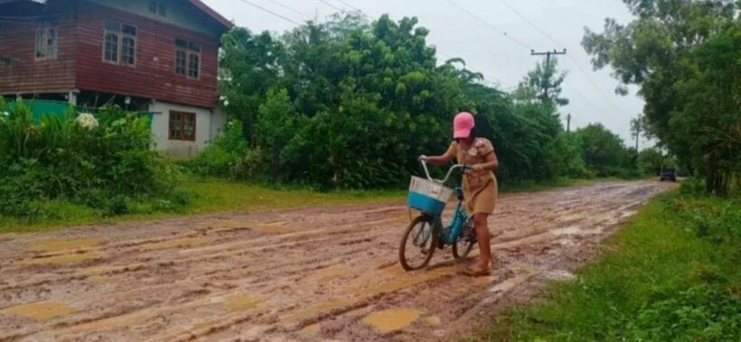 Abysmal roads causes woman to give birth inside car in NE Thailand