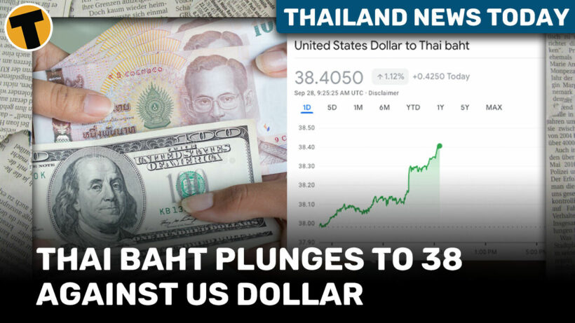 Thailand News Today | Thai Baht plunges to 38 against USD for the first time in 16 years