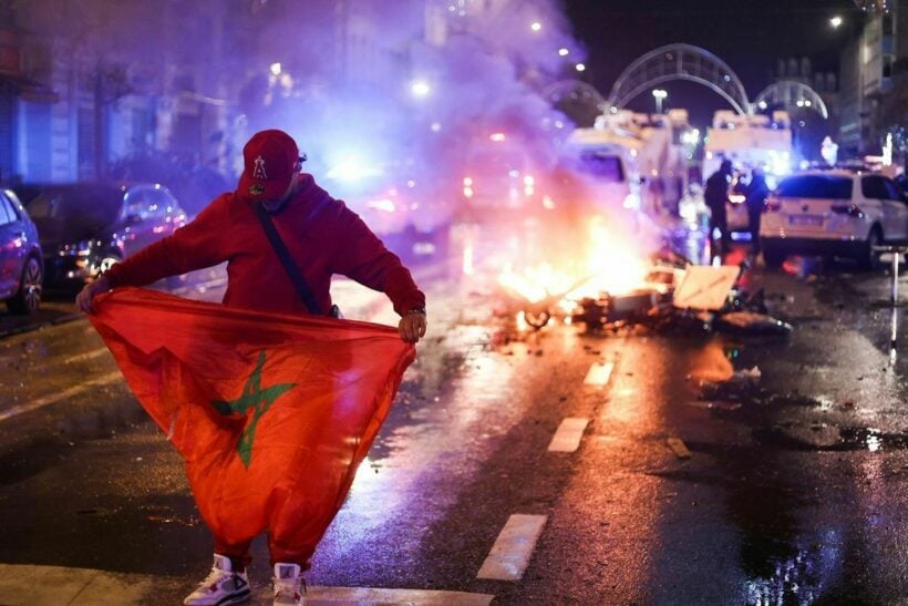 Football fans riot in Brussels after Belgium defeat