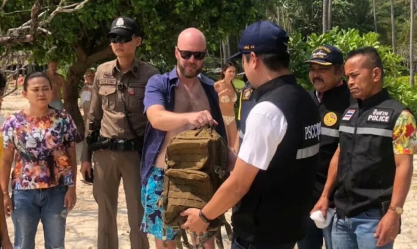 Backpack found on Koh Tao from sailor on HTMS Sukhothai