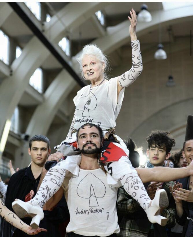 Punk pioneer & avante garde British fashion designer Vivienne Westwood ...