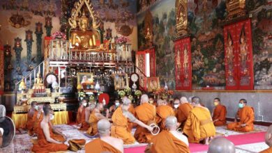 Police ordain as monks to pray for Thailand’s Princess Bajrakitiyabha