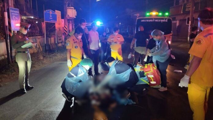 Crash involving motorbike and garbage truck kills woman in Chon Buri