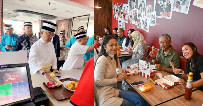 King of Malaysia queues up for KFC