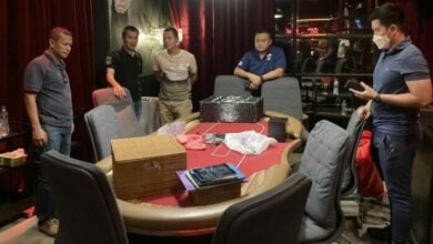 Phuket cops raid nightclub gambling den