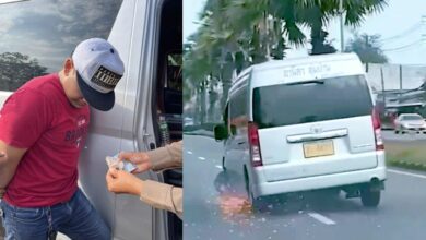 Van driver on pills doesn’t notice sparks for 10km | Thaiger