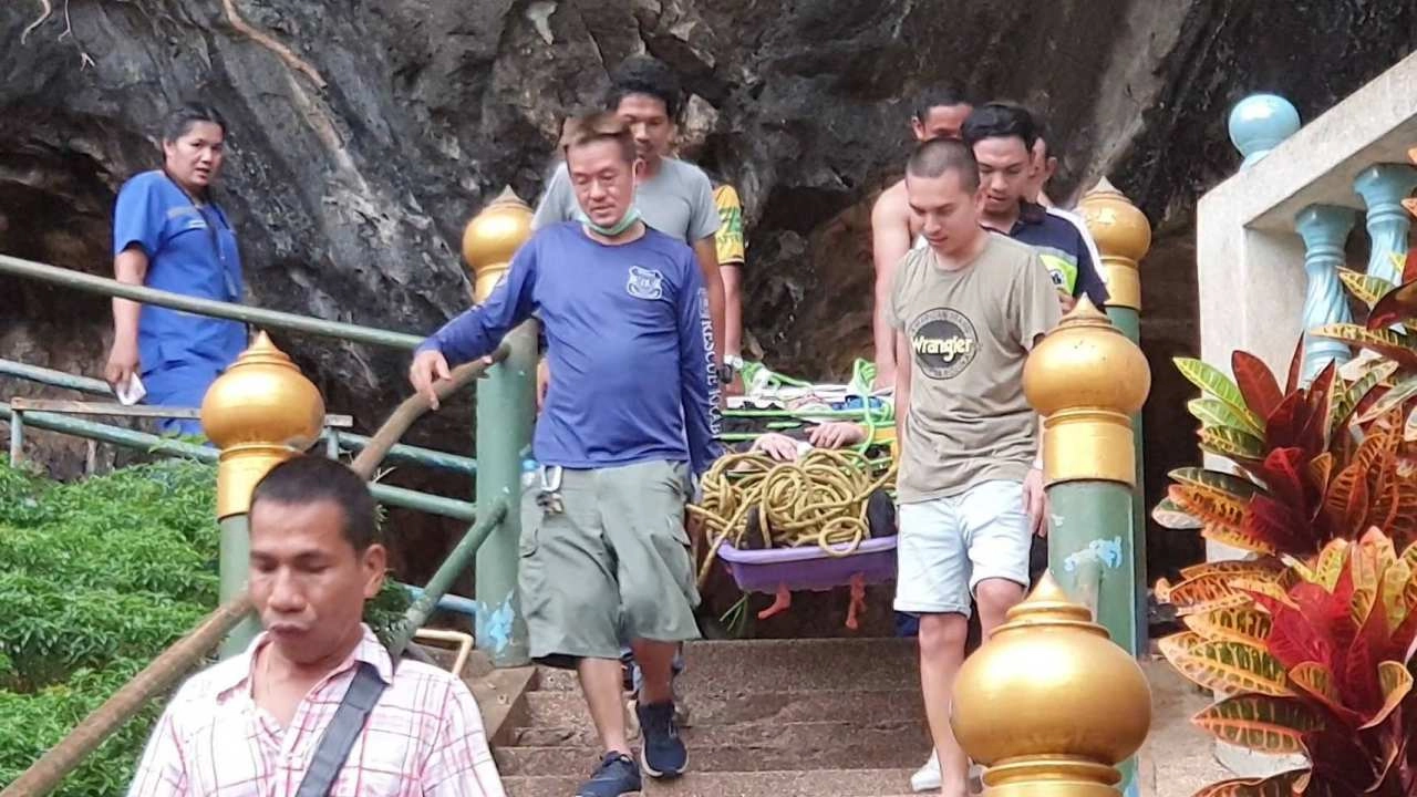 German tourist falls near summit of Tiger Cave Temple in southern Thailand