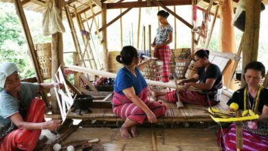 Community craft centre exploiting indigenous Karen weavers