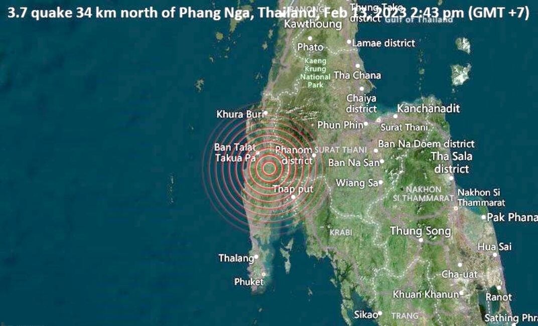 Earthquake hits Phang Nga