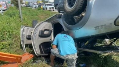 Chon Buri pickup truck crash kills elderly man and injures 4 others
