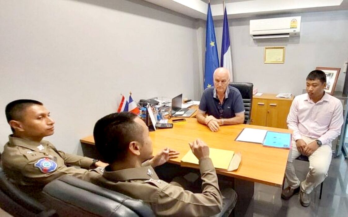 French Consul meet Patong Police over motorbike incident