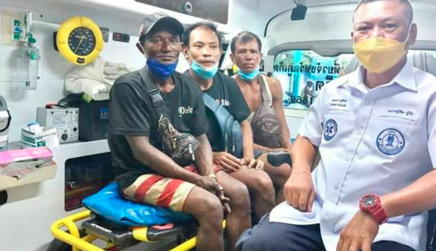 Phuket fishing crew rescued after almost one month at sea