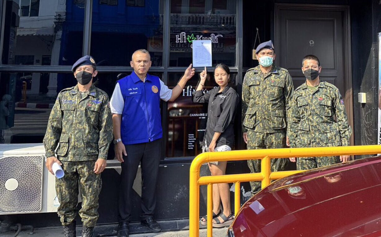 High Stakes: Police shut down Phuket cannabis store for 30 days due to gambling