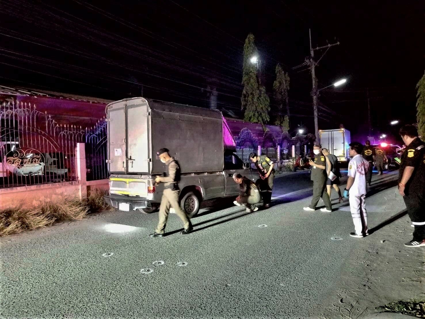 Man found dead with 14 shot wounds in his pickup in central Thailand