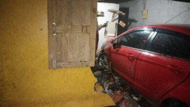 Old woman severely injured after drunk official crashes car into her house