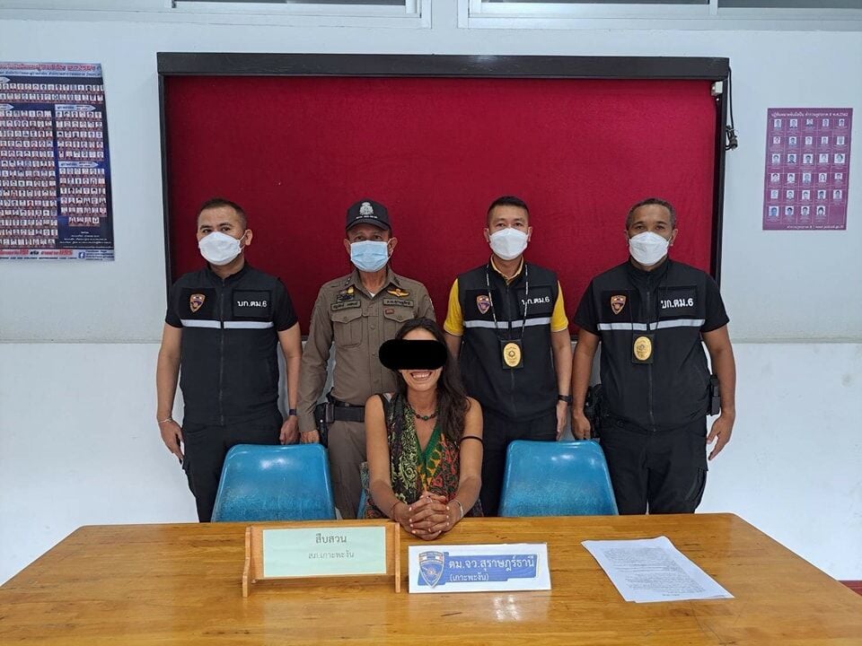 Thai officials arrest overstaying French woman in Koh Pha Ngan