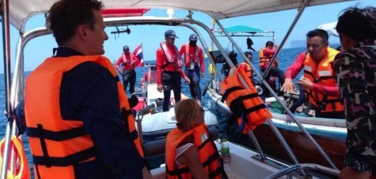 Tourists rescued from capsized boat headed for Phuket