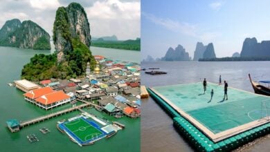 The floating football field of the Andaman Sea