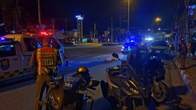 Pattaya motorcyclist dies from crashing into tour bus after reportedly running red light
