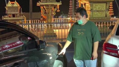 Pattaya troublemaker damages car over parking dispute