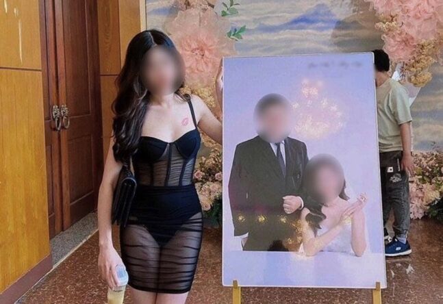 Woman wears see-through dress to wedding, overshadows bride and causes stir