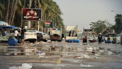 Songkran garbage plagues roads around Chon Buri beach