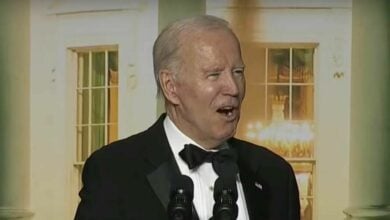 US President Joe Biden laughs off age jokes at White House dinner