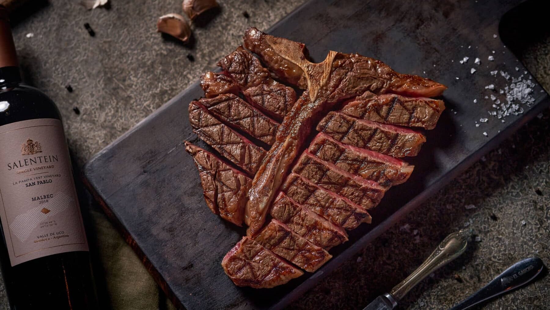 T-Bone steak at El Gaucho, a steakhouse in Bangkok