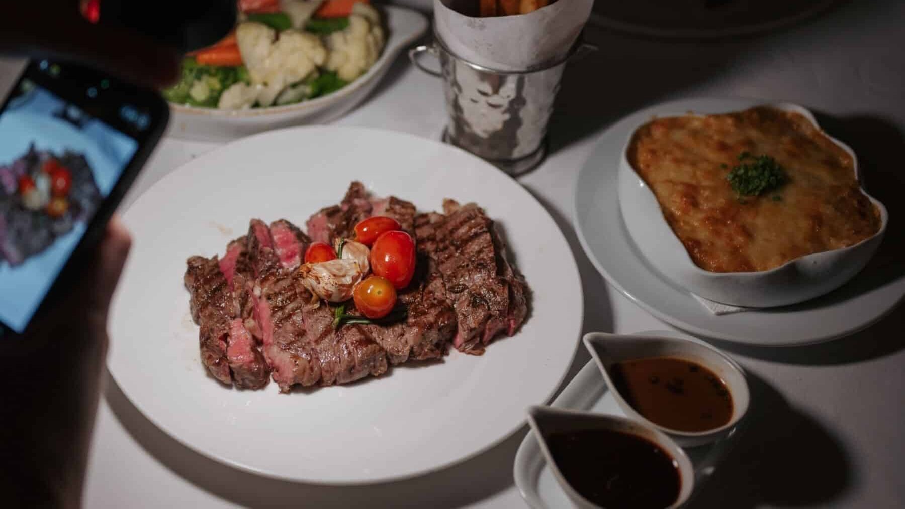 The steaks at Madison Steak Avenue, a steakhouse in Bangkok