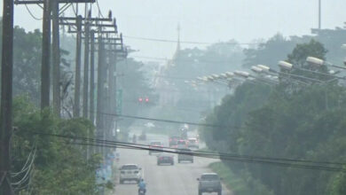Smoke haze blurs vision in southern Thailand’s Betong district