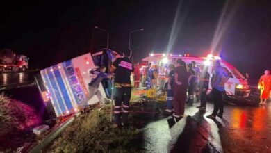 Tour bus driver flees scene after crash in Thailand, 1 dead, 40 injured