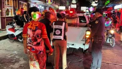Pattaya authorities kick beggar out of bar for being dressed as lion performer