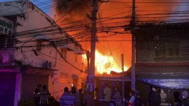 Bangkok blaze damages over 40 homes
