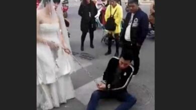 Bride chains groom’s wrists to make him attend wedding
