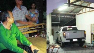 Pickup truck crashes into house in northeast Thailand, injuring elderly man