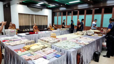 80 million baht cash found buried at Buddhist temple in Thailand