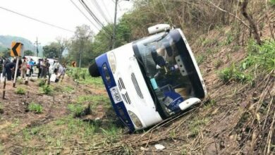 Chinese tour minibus crashes in northern Thailand, 8 injured